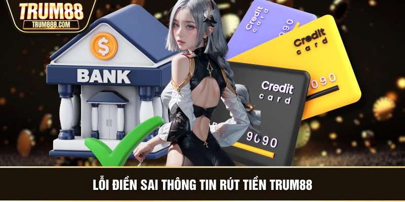 Lỗi điền sai thông tin rút tiền TRUM88